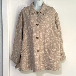 The Territory Ahead Vintage Embroidered Women’s sweater Shirt L linen cotton